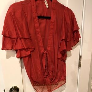 Free People “Call me Later” bodysuit red, S